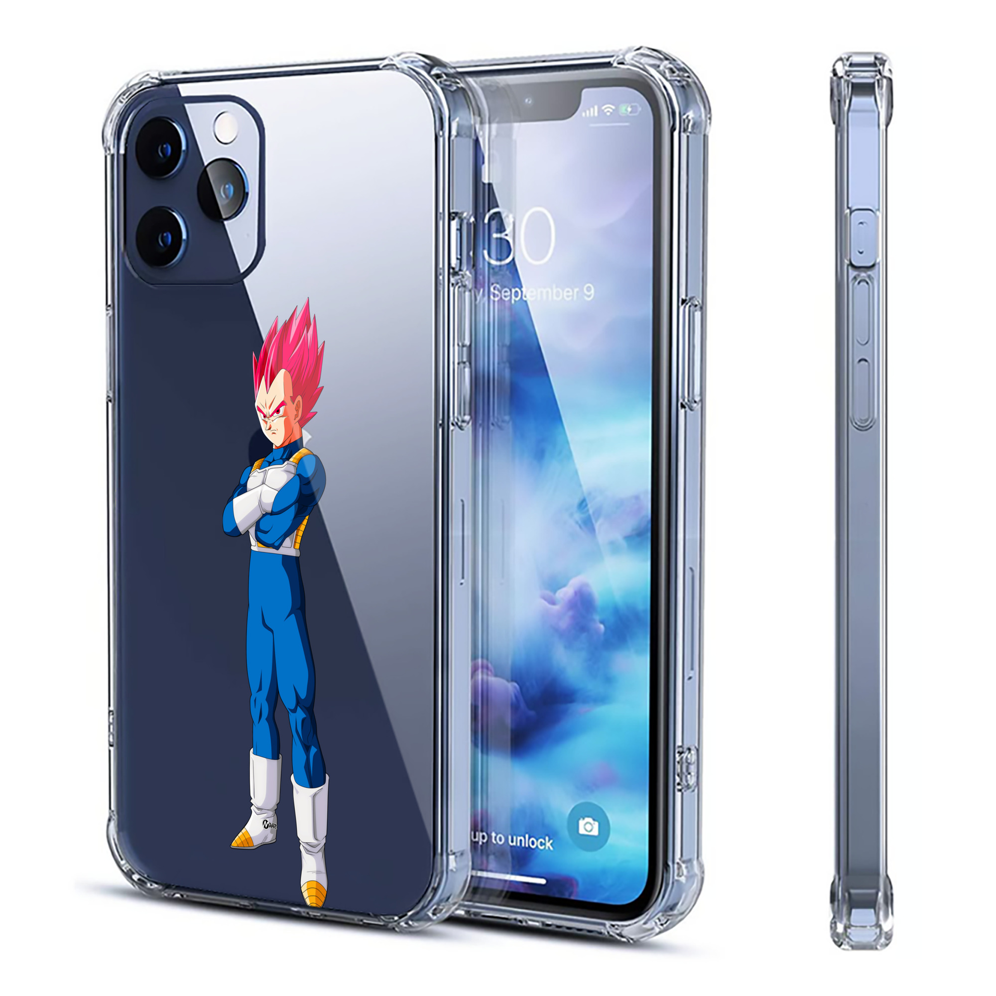 （画像用） ドラゴンボール ベジータ四世（Bejīta Yonsei）DRAGON BALL Vegeta IV 【iPhone 12シリーズ対応】透明スマホケース（クリアソフトケース）